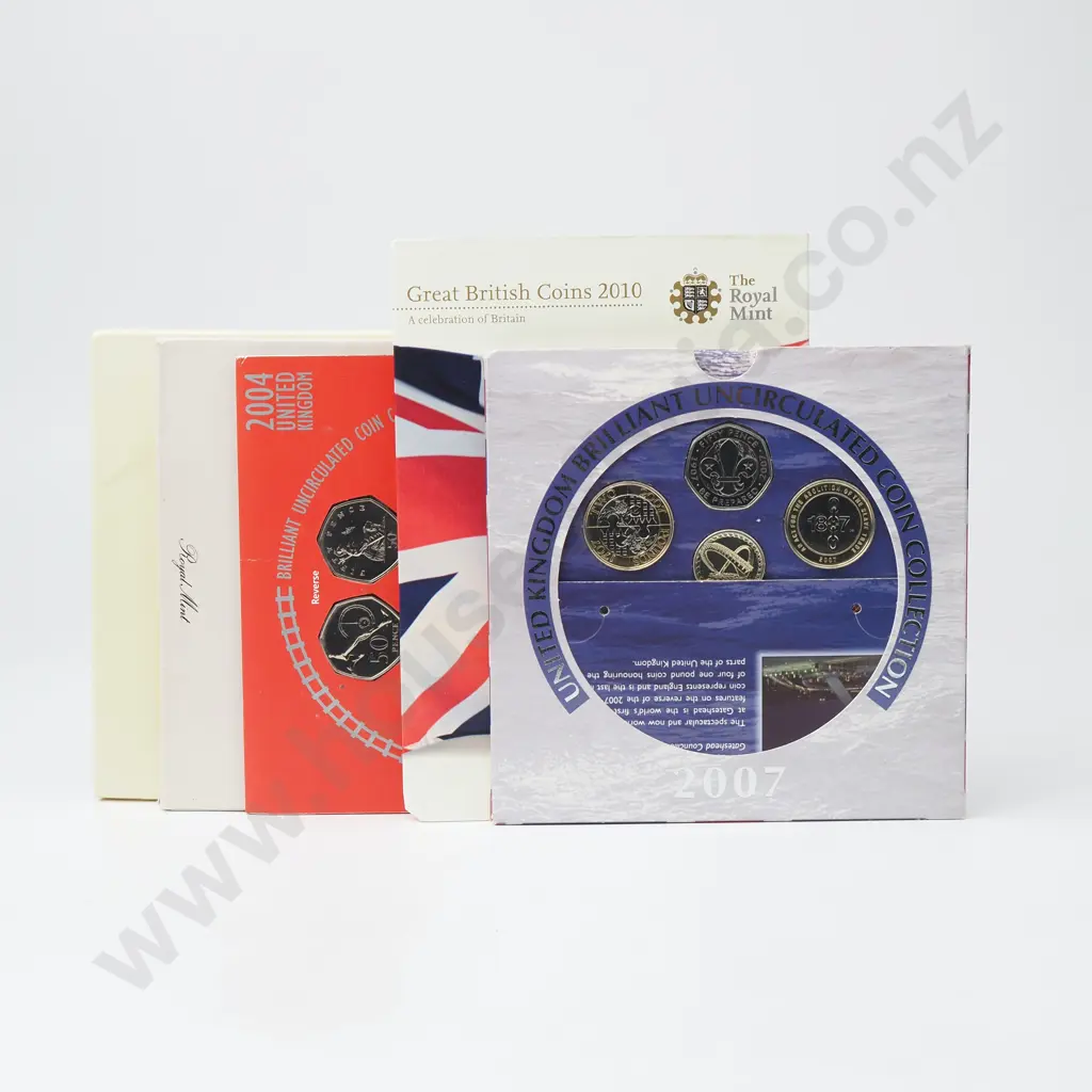 Five UK UNC Coin Sets Image 1++