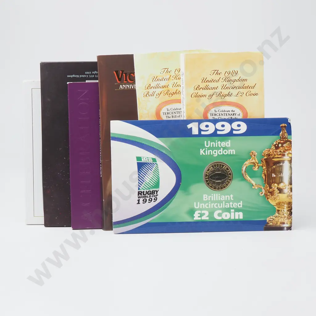 Seven UK UNC Coin Sets Image 1++