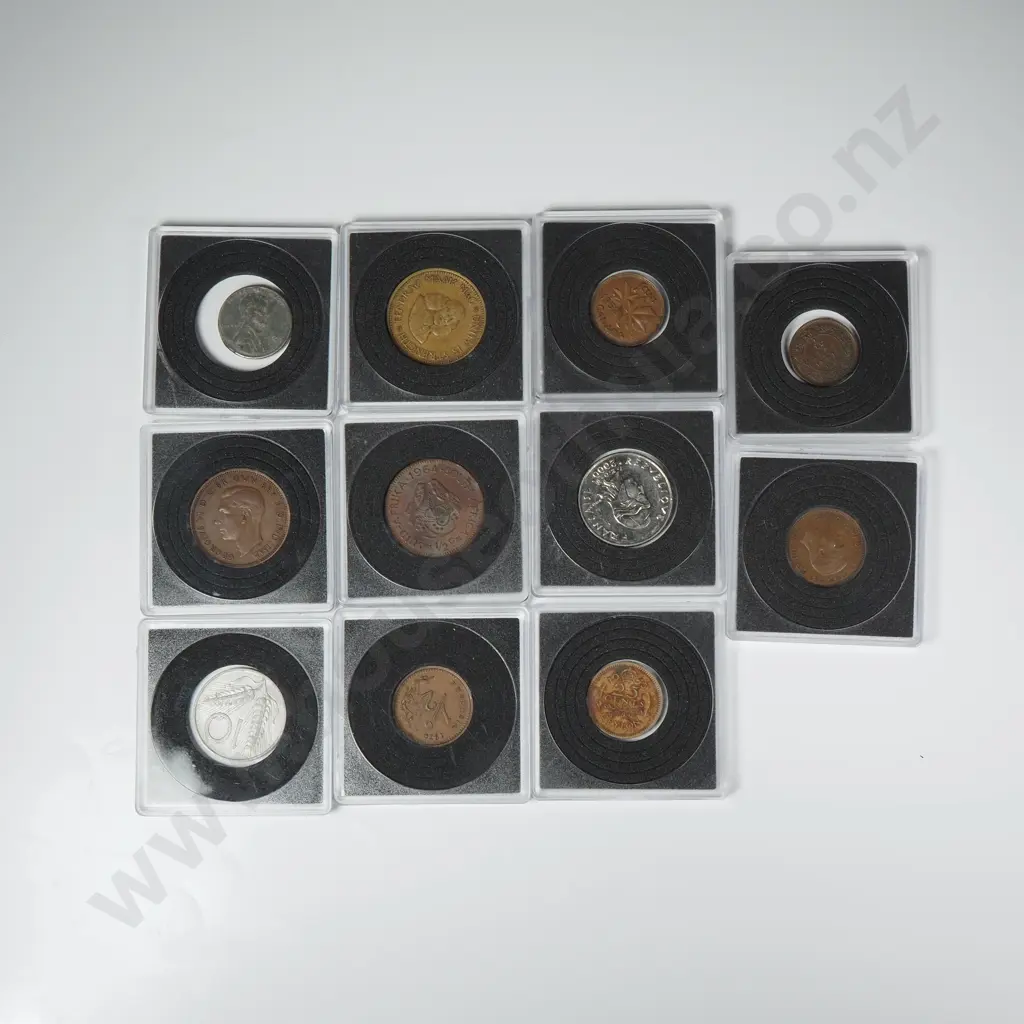 Assorted Lot of Individually Cased International Coinage - Interesting Image 1++