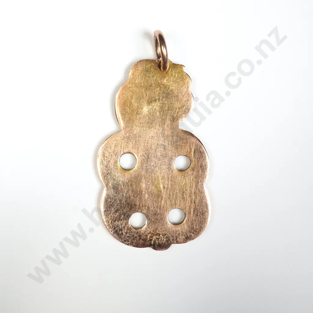 Vintage 9ct Gold Tiki Pendant Image 1++