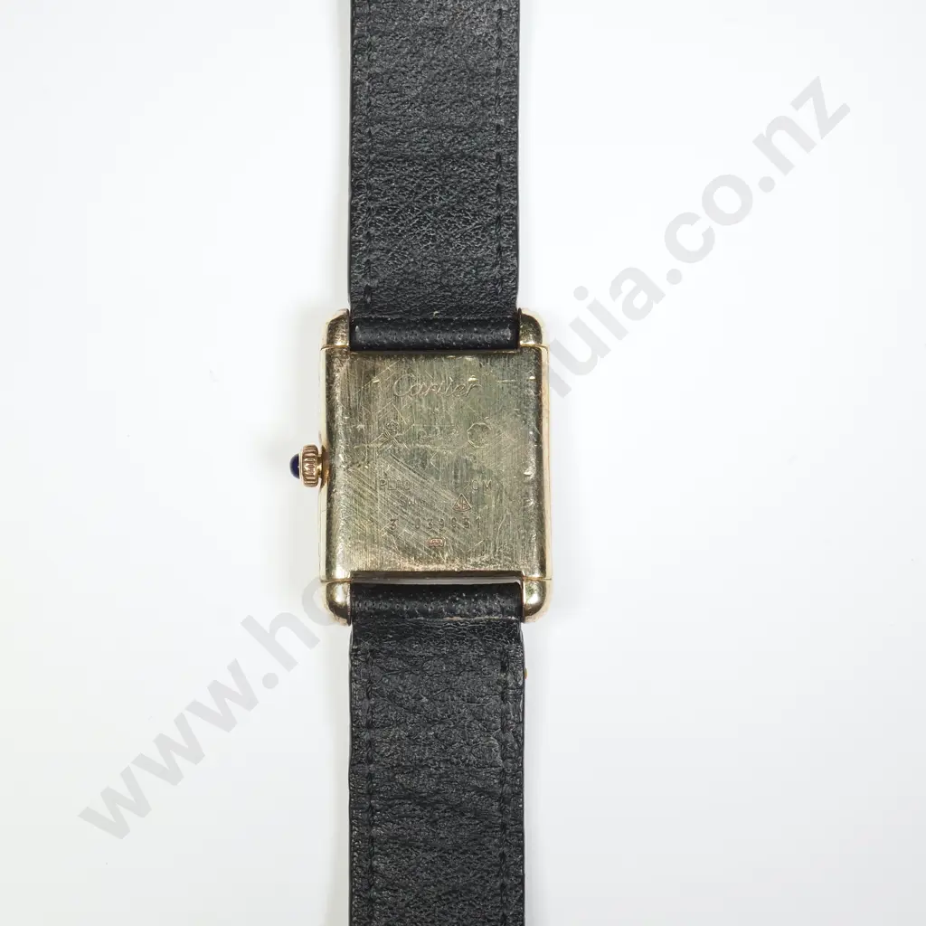 Vintage Sterling SIlver Gilt Cartier Ladies Wristwatch Image 1++