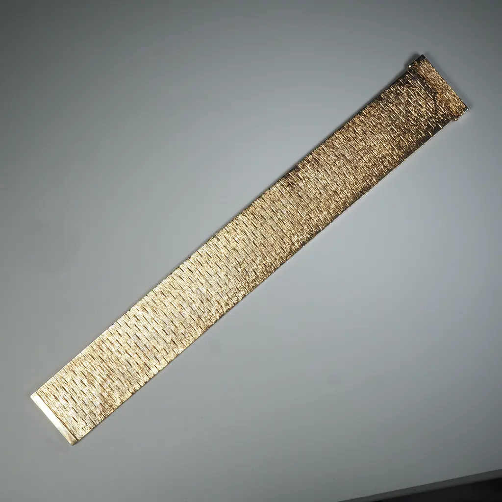 Impressive 9ct Gold Cuff Bracelet w English Hallmarks Image 1++