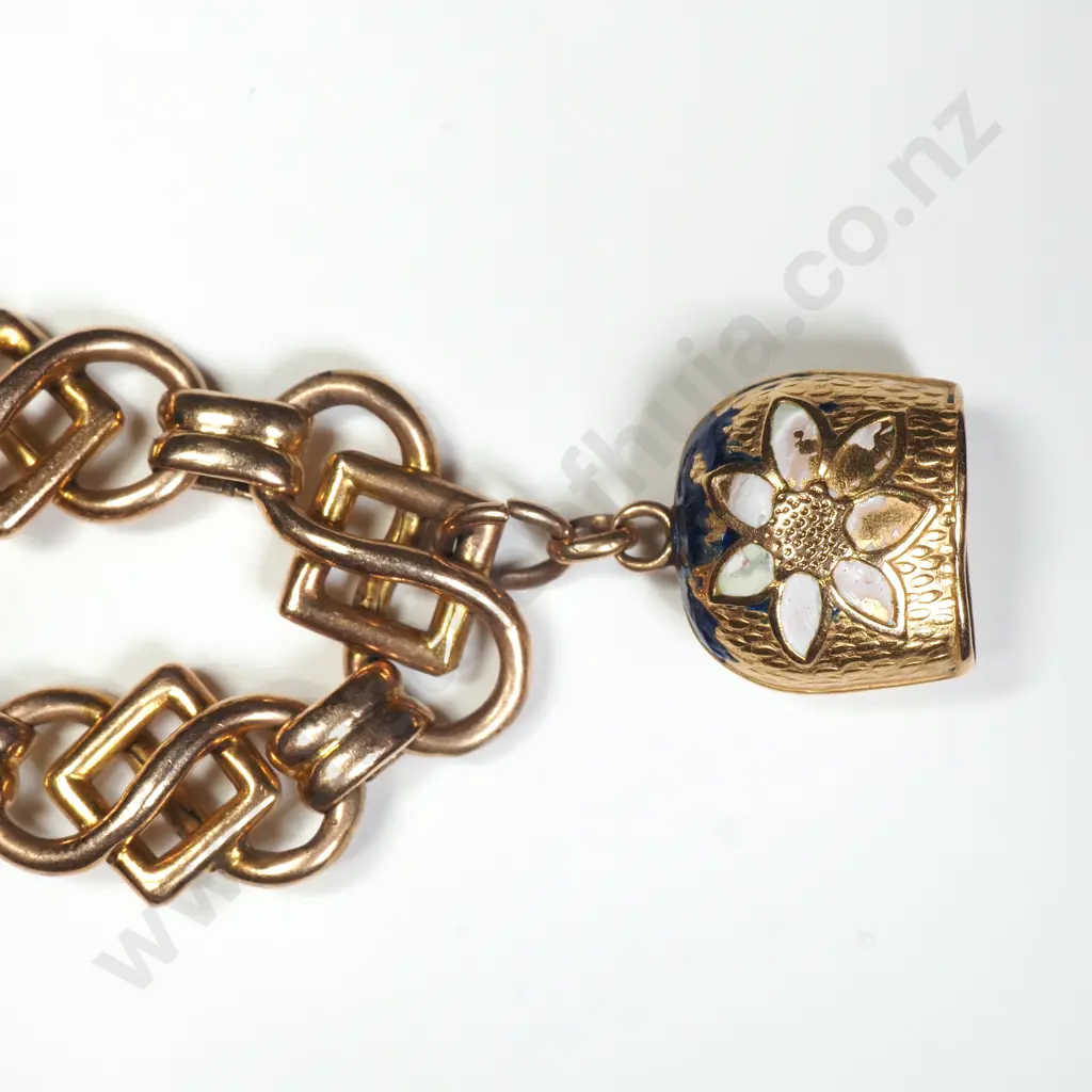 Antique 15ct Gold Bracelet w Ornate Decoration Image 1++