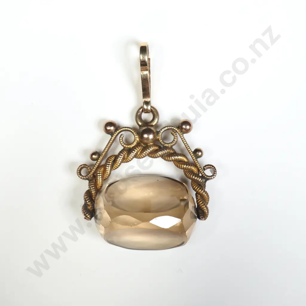 Antique 9ct Gold Citrine Spinner Image 1++