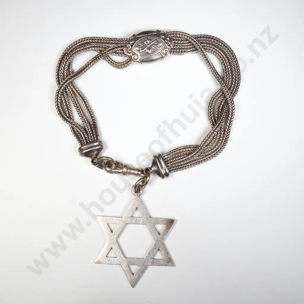 Fancy Sterling Silver Wheat-link Bracelet Image 1++