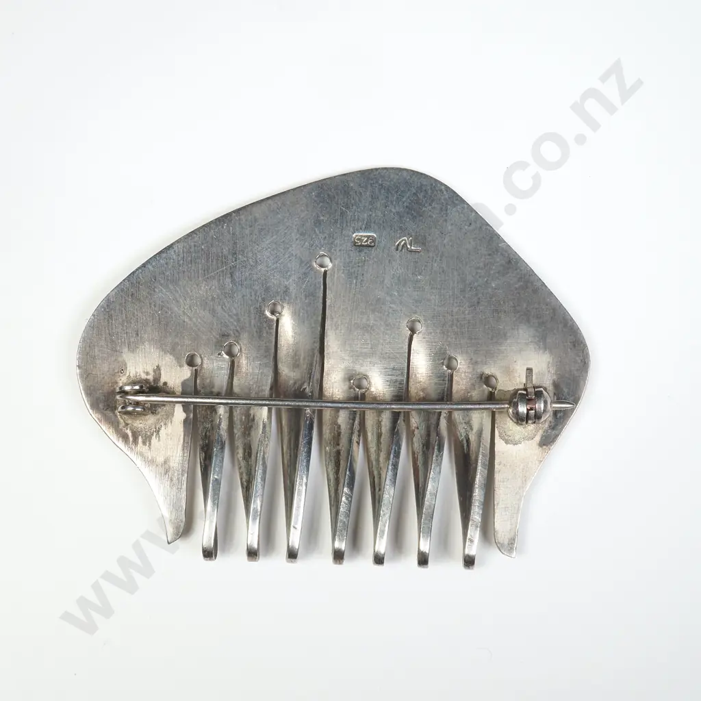 Modernist Sterling Silver Brooch Image 1++
