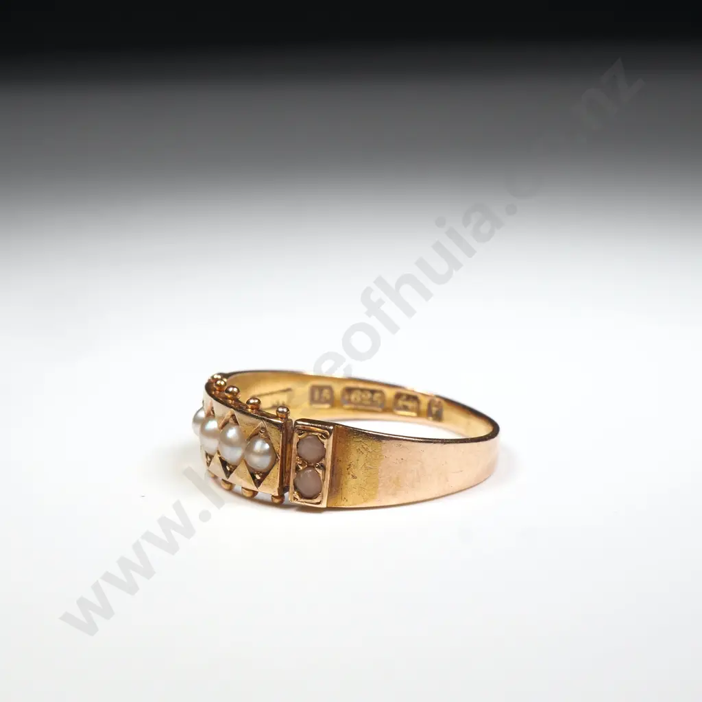 Antique 15ct Gold SeedPearl Ring Image 1++