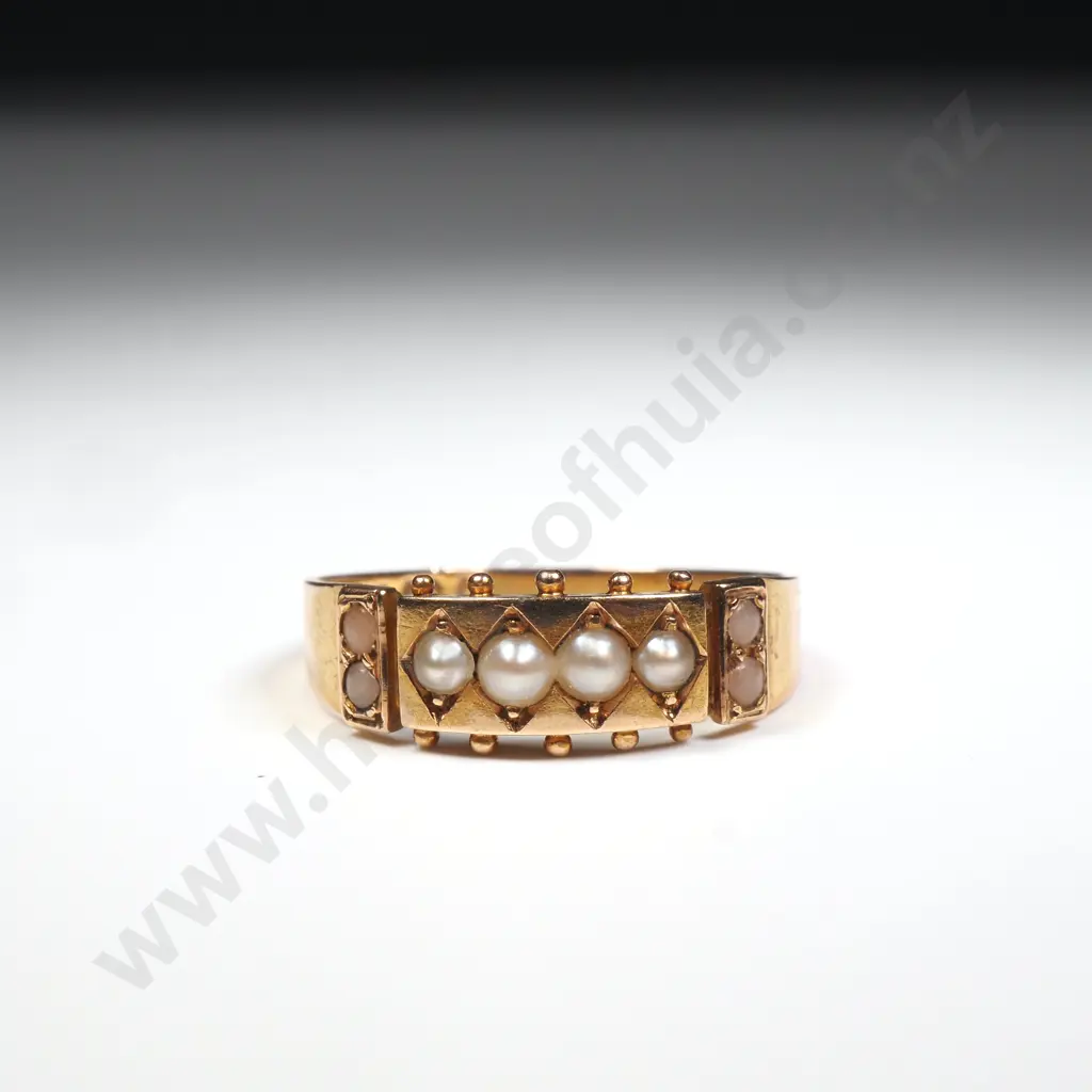 Antique 15ct Gold SeedPearl Ring Image 1++