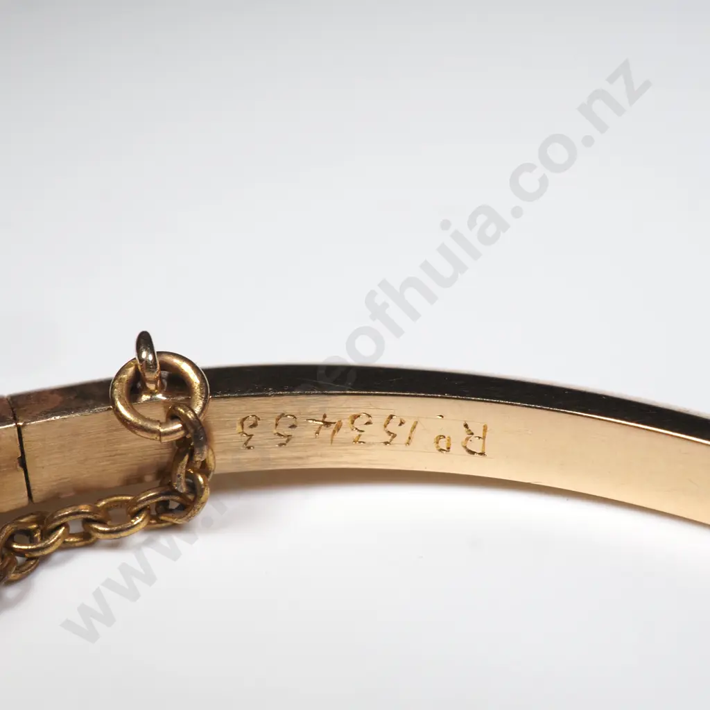 Antique 18ct Gold Diamond & Seed Pearl Bracelet in Period Case w Valuation For $7,900.00 Image 1++