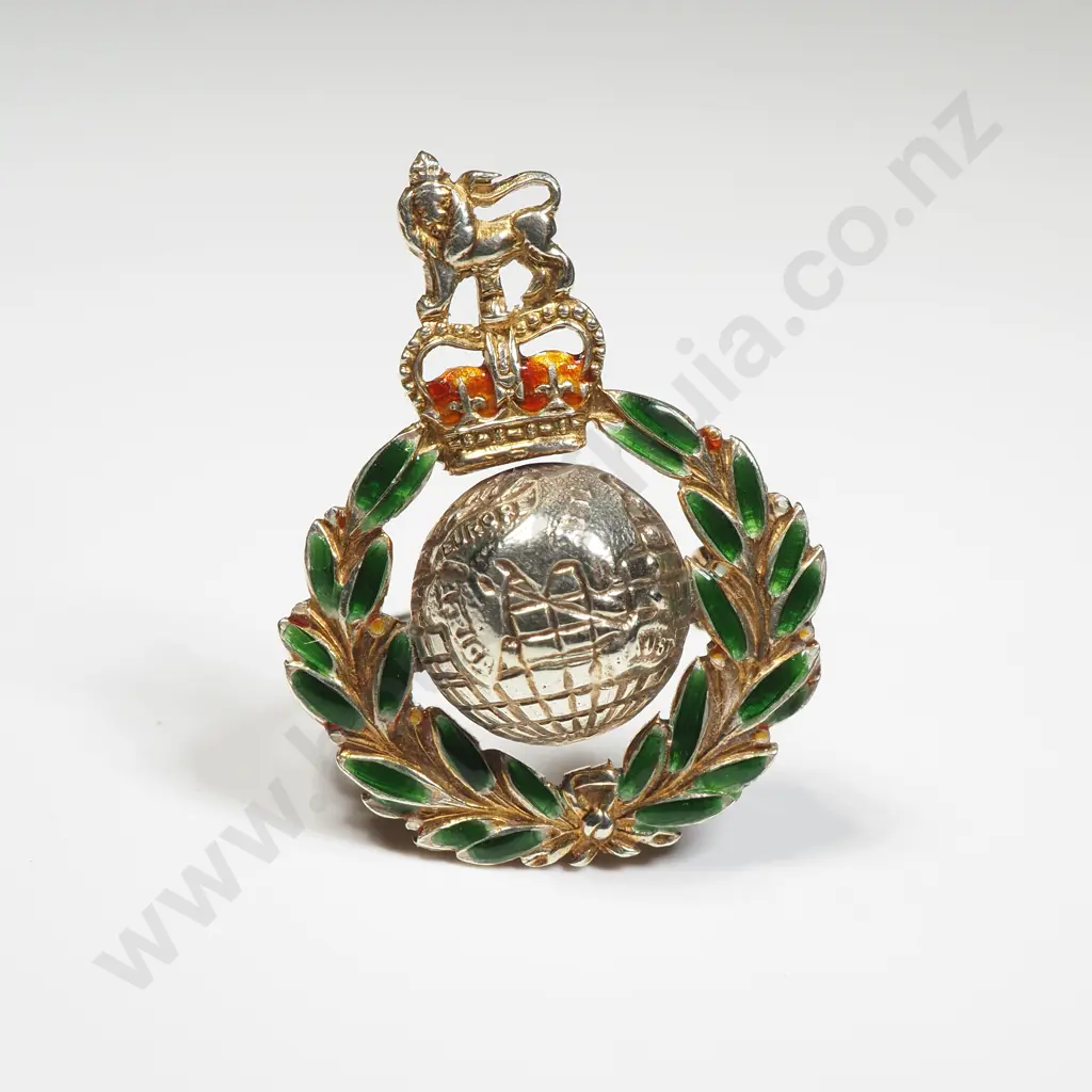 9ct Gold Royal Marines Sweetheart Brooch Image 1++