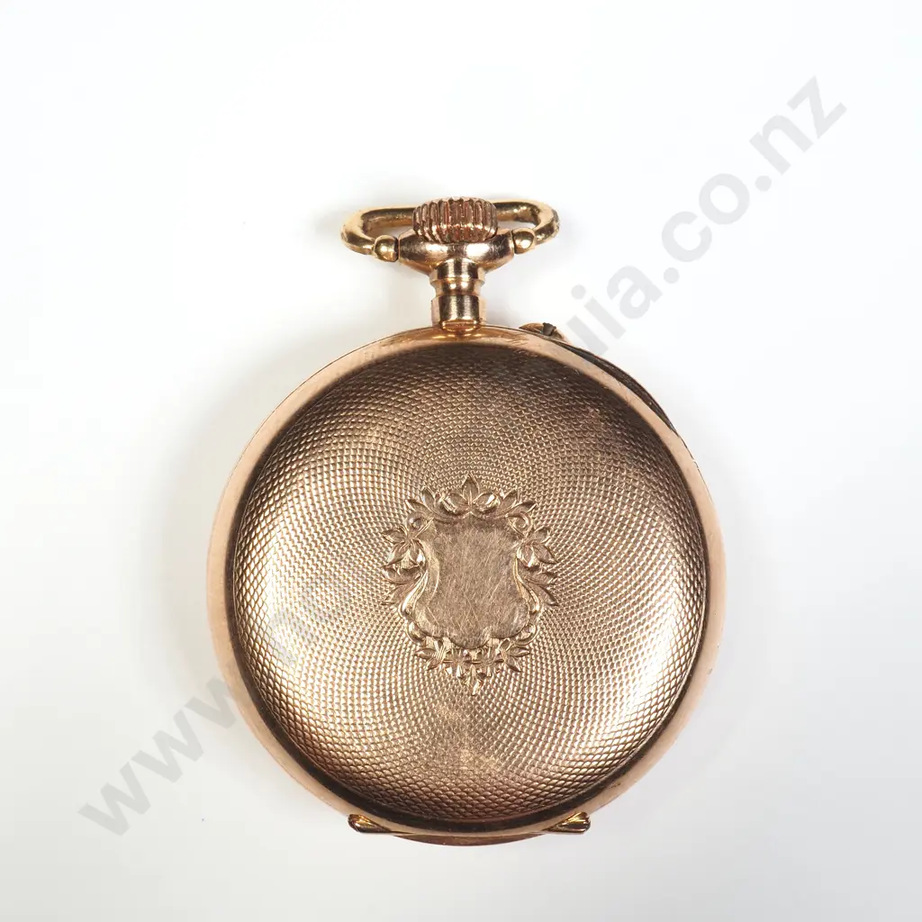 14ct Gold Open Faced Ladies Pocket Watch Image 1++