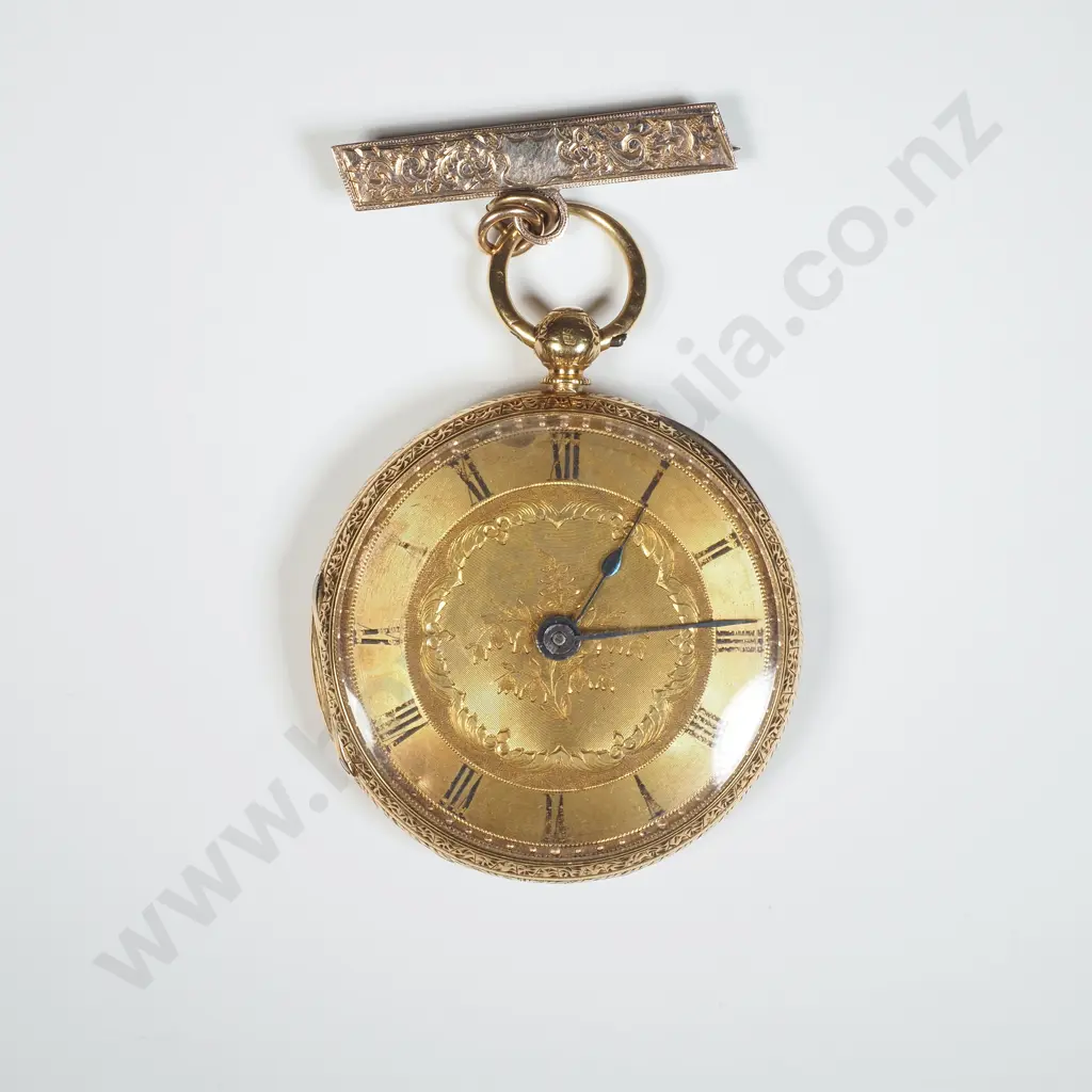 18ct Gold Pocket Watch w English Hallmarks Image 1++