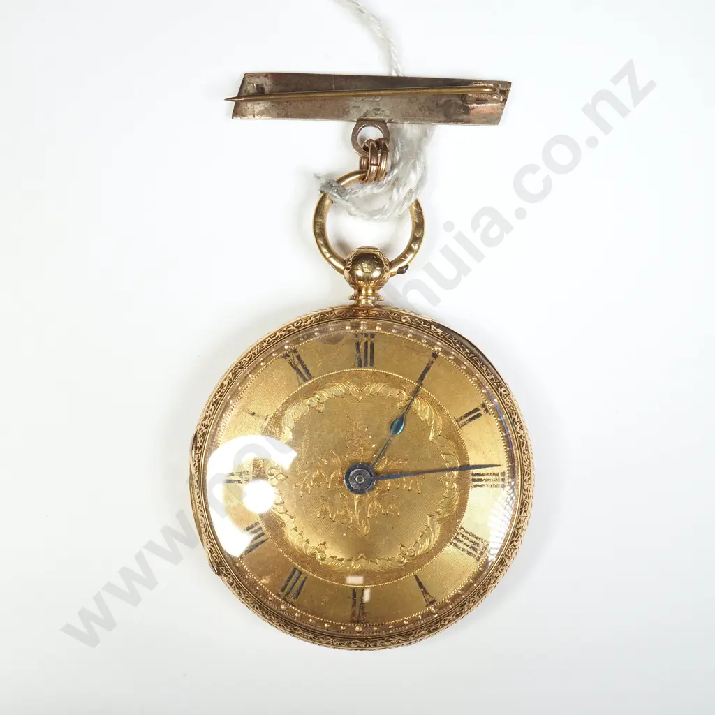 18ct Gold Pocket Watch w English Hallmarks Image 1++