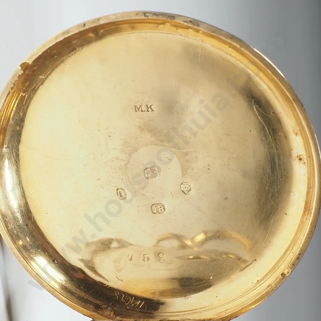 18ct Gold Pocket Watch w English Hallmarks Image 1++