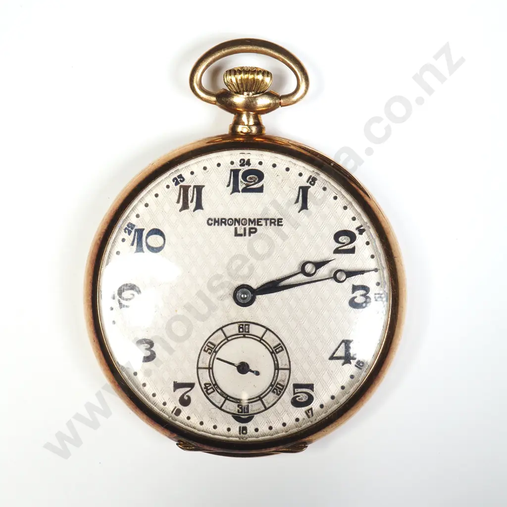 18ct Gold LIP Chronometre Pocket Watch Image 1++