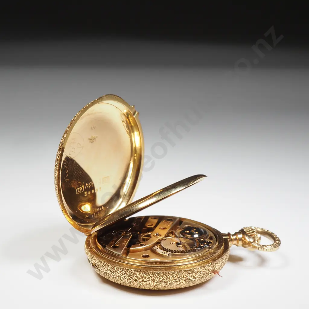 Antique 18ct Gold Half Hunter Pocket Watch Image 1++