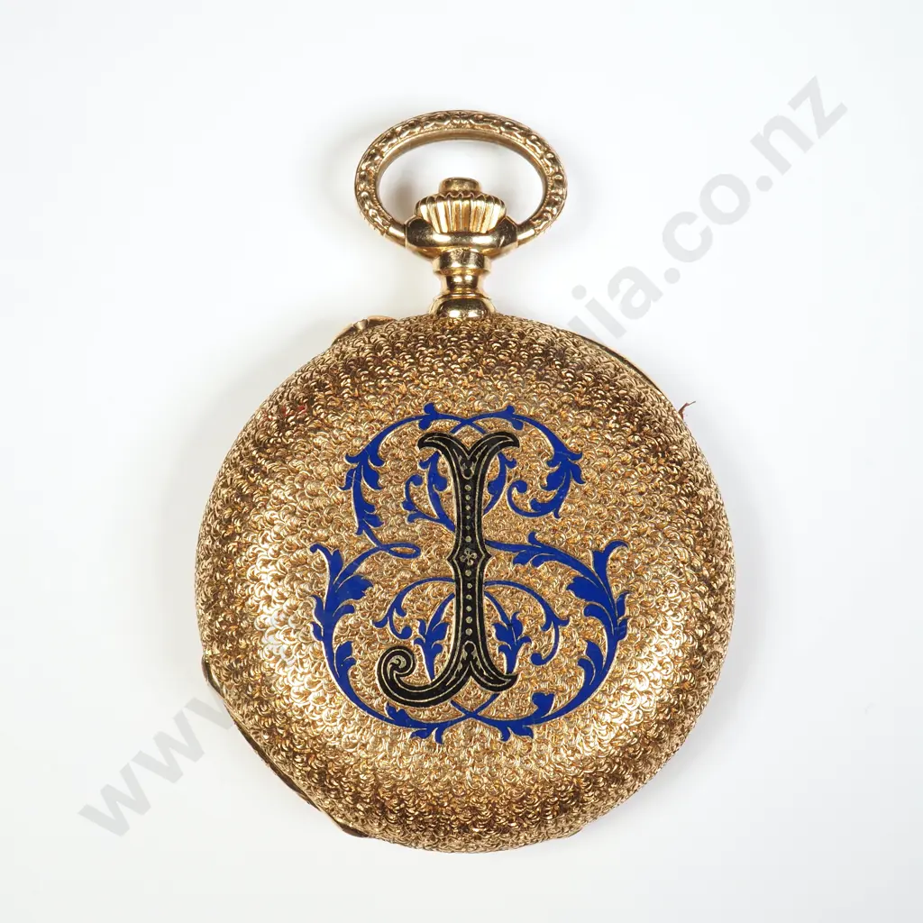 Antique 18ct Gold Half Hunter Pocket Watch Image 1++