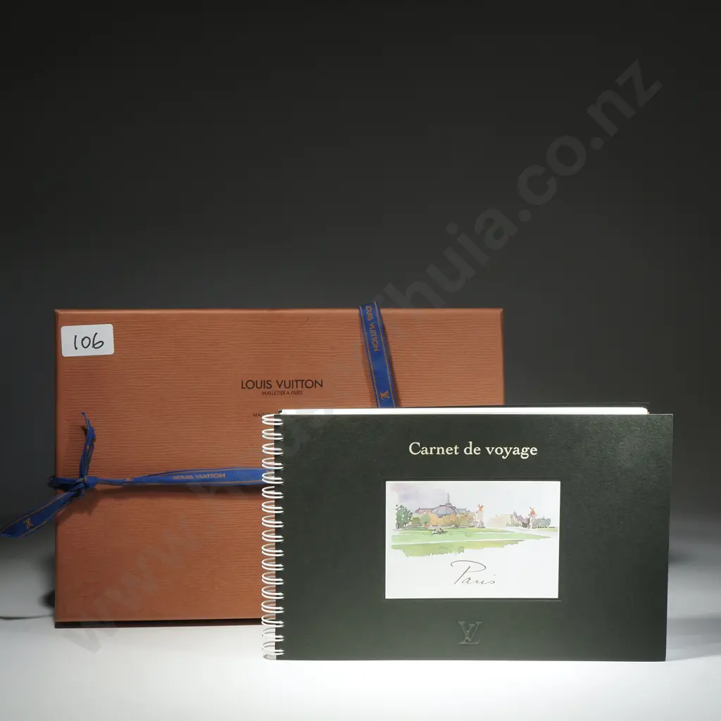 Boxed Louis Vuitton 'Carnet de Voyage' Paris Travel Notebook w Sketches of Paris & Blank Pages for Personal Notes Image 1++