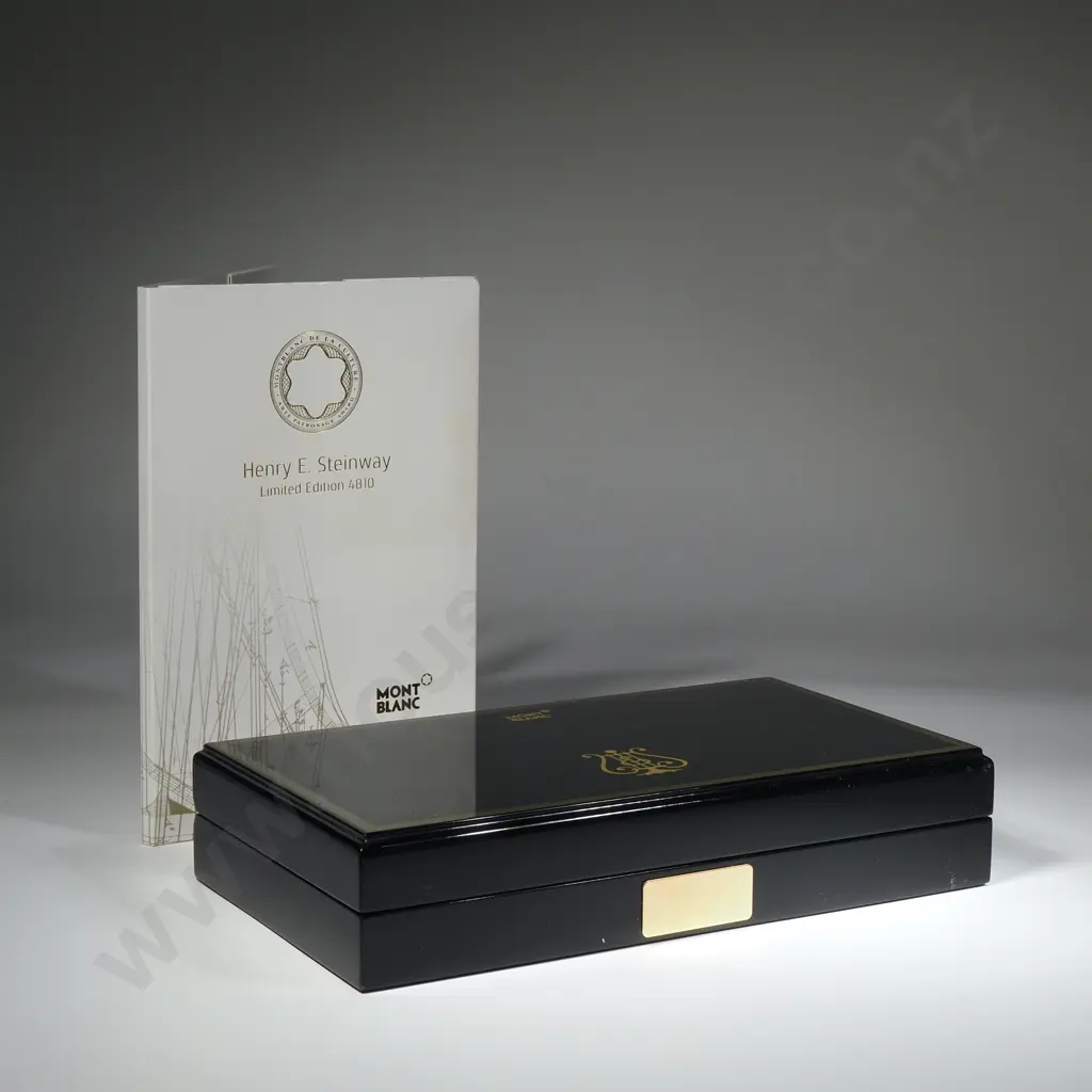 Mont Blanc "Henry Steinway" Limited Edition Cased Fountain Pen w 18ct Gold Nib Image 1++