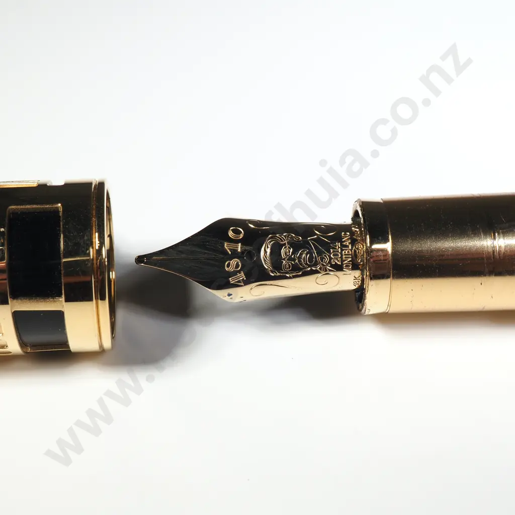 Mont Blanc "Henry Steinway" Limited Edition Cased Fountain Pen w 18ct Gold Nib Image 1++