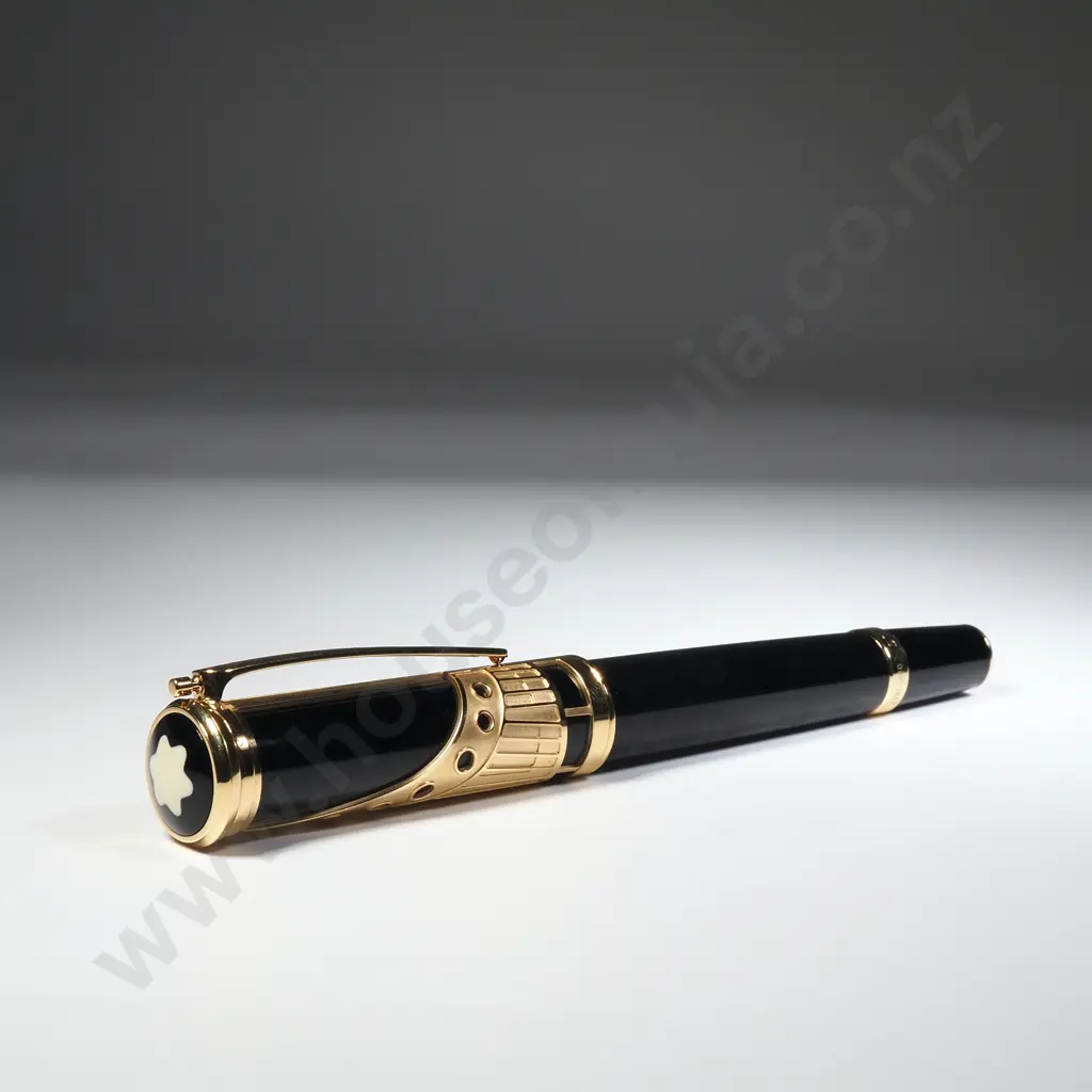 Mont Blanc "Henry Steinway" Limited Edition Cased Fountain Pen w 18ct Gold Nib Image 1++