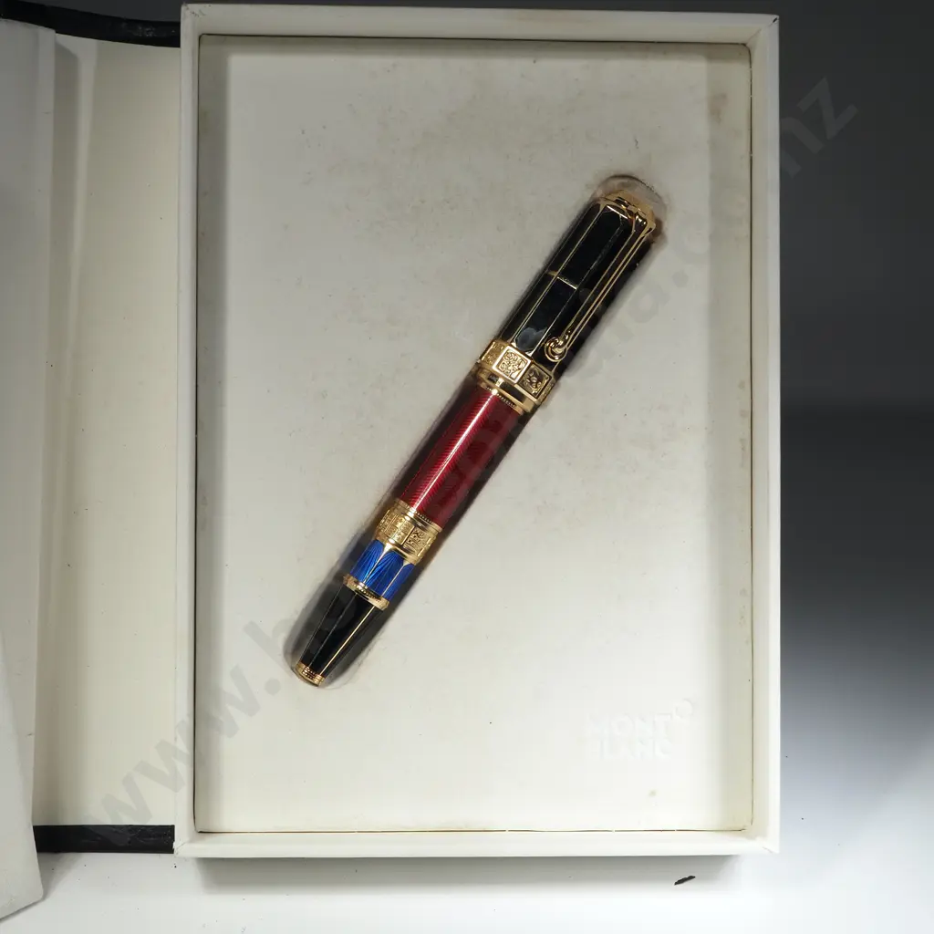 Mont Blanc "William Shakespeare" Limited Edition Cased Fountain Pen w 18ct Gold Nib Image 1++