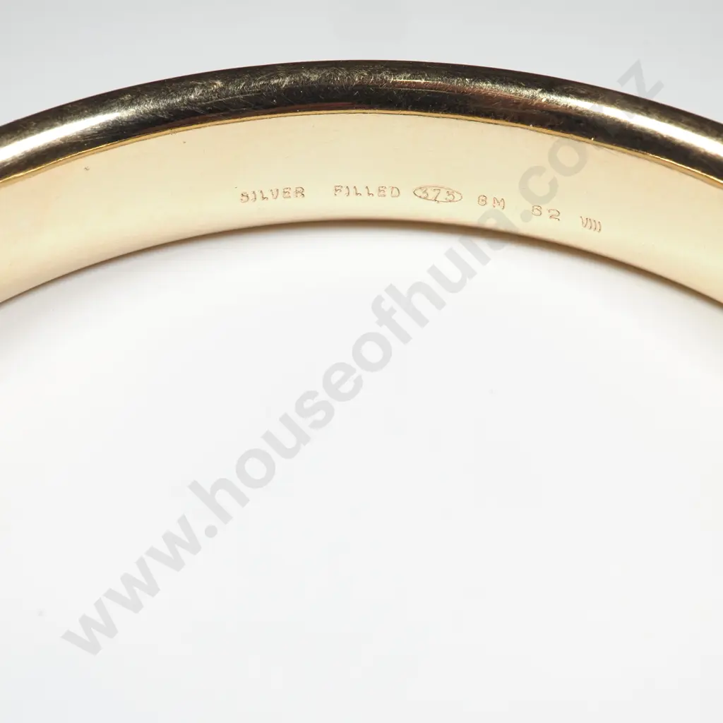9ct Gold Silver Filled Bangle w Valuation for $10,000 Image 1++