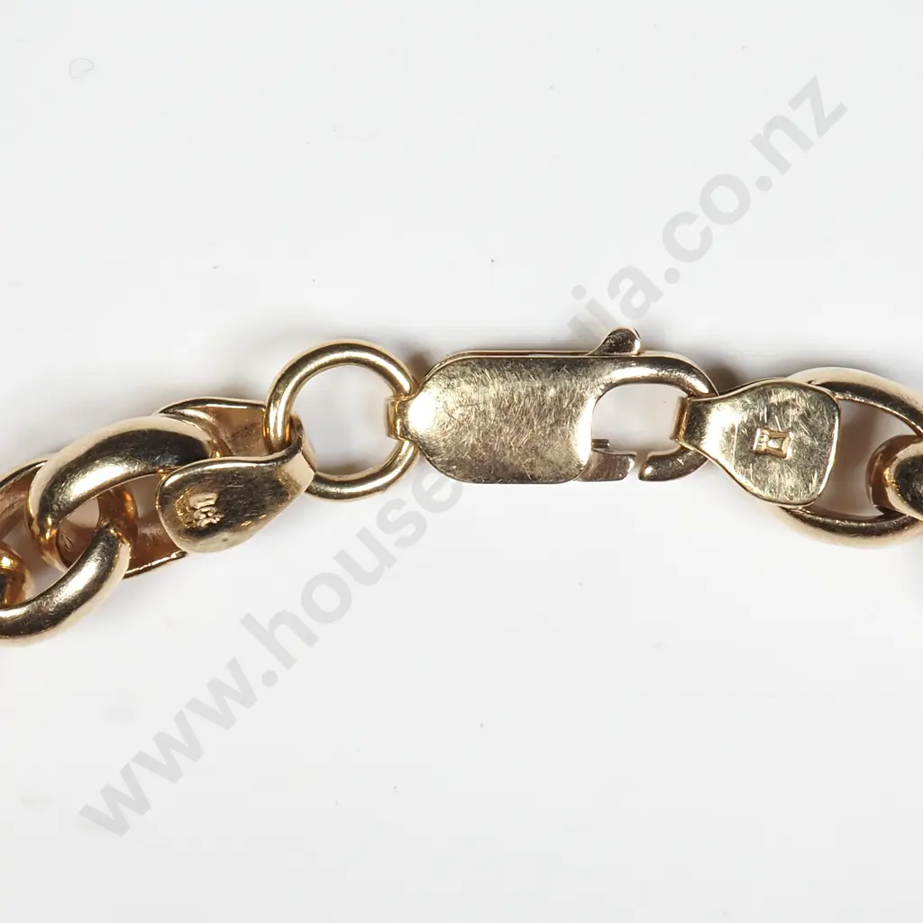 9ct Gold Belcher Bracelet w Valuation $10,700 Image 1++