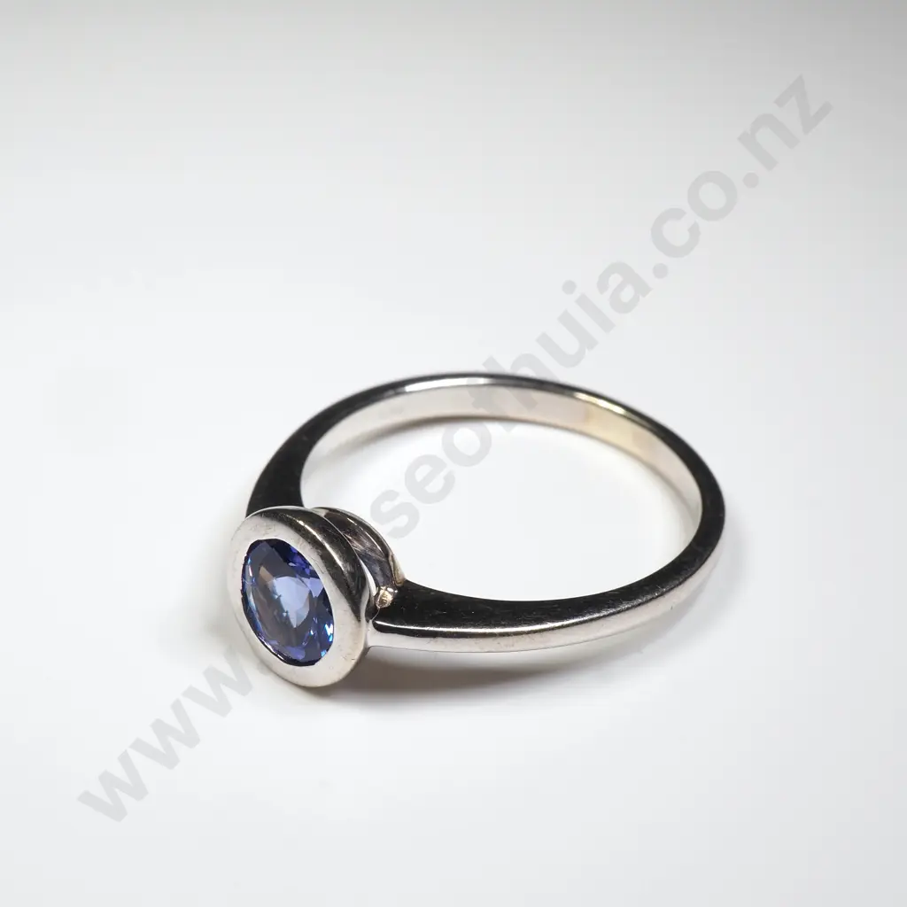 18ct White Gold Tanzanite Ring Valued at $3,115.00 Image 1++