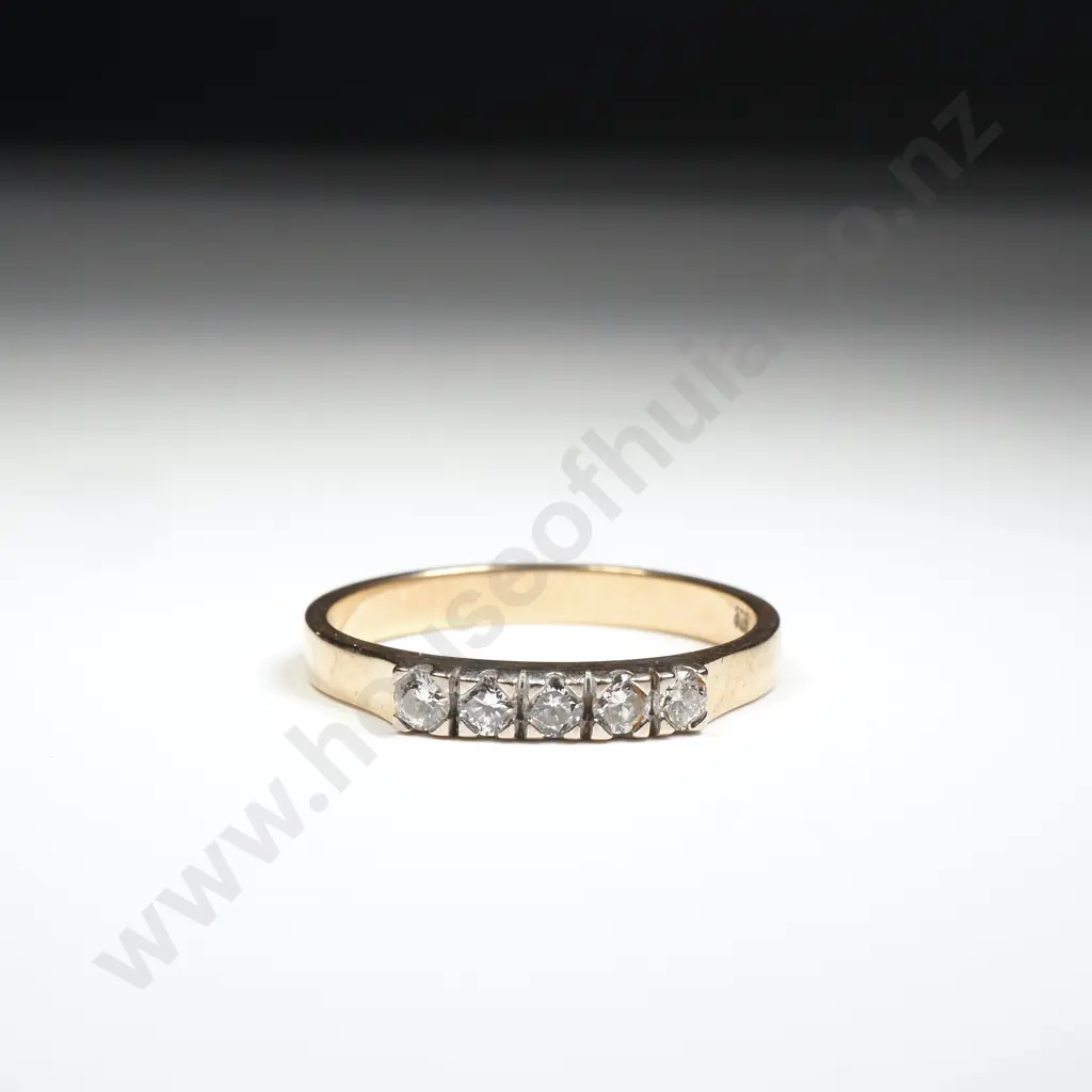 Diamond Ring set w Five Chanel Set Diamonds Image 1++