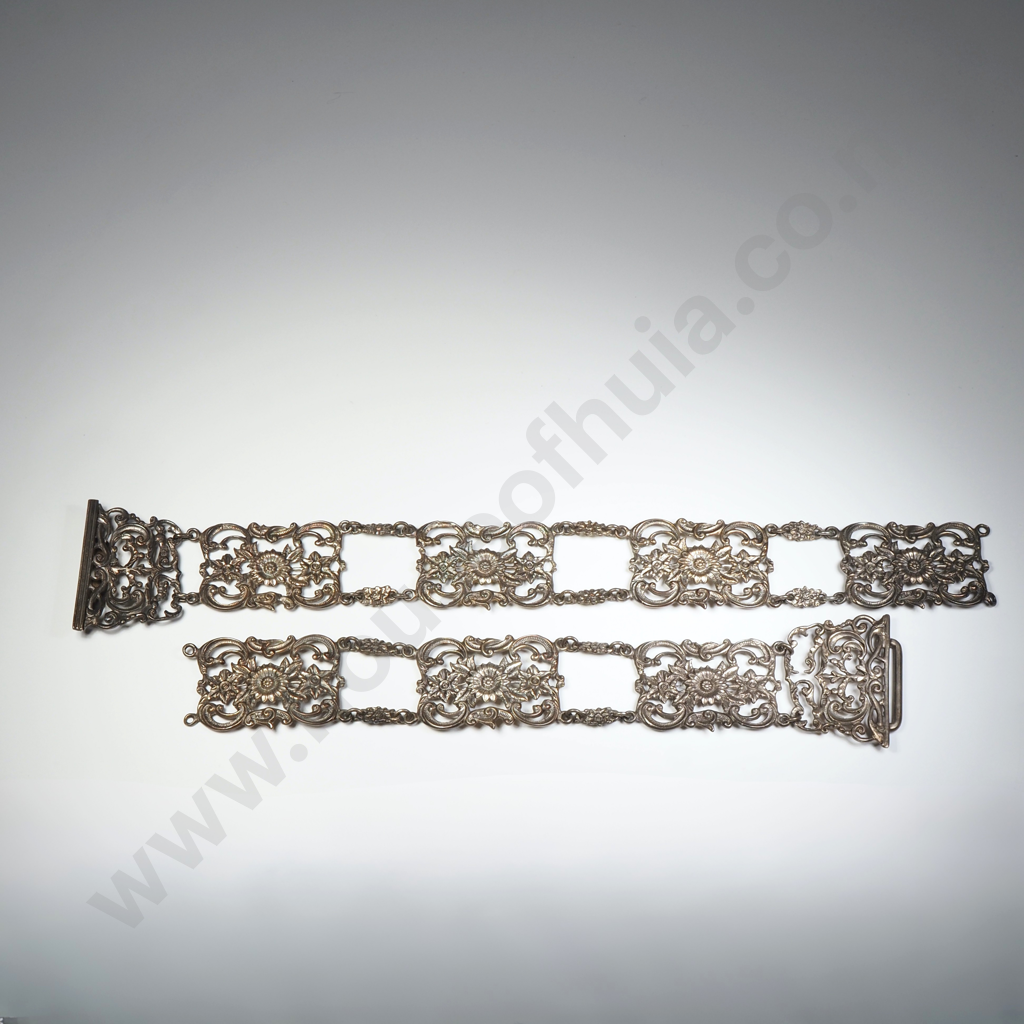 Ornate Antique Sterling Silver Belt A/F w English Hallmarks Image 1++