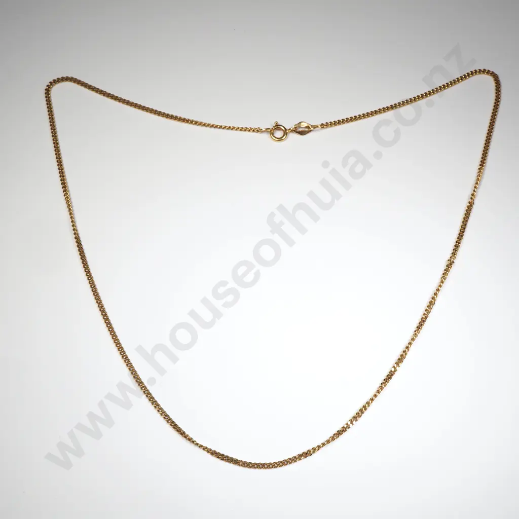 9ct Gold Curb Link Necklace Image 1++