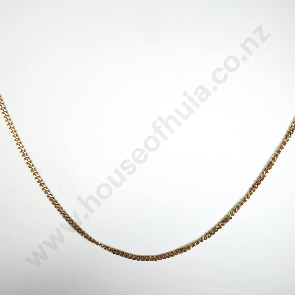 9ct Gold Curb Link Necklace Image 1++
