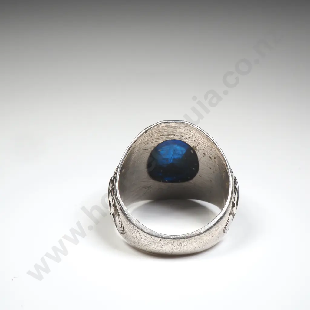 Vintage Sterling Silver United States Navy Ring Image 1++