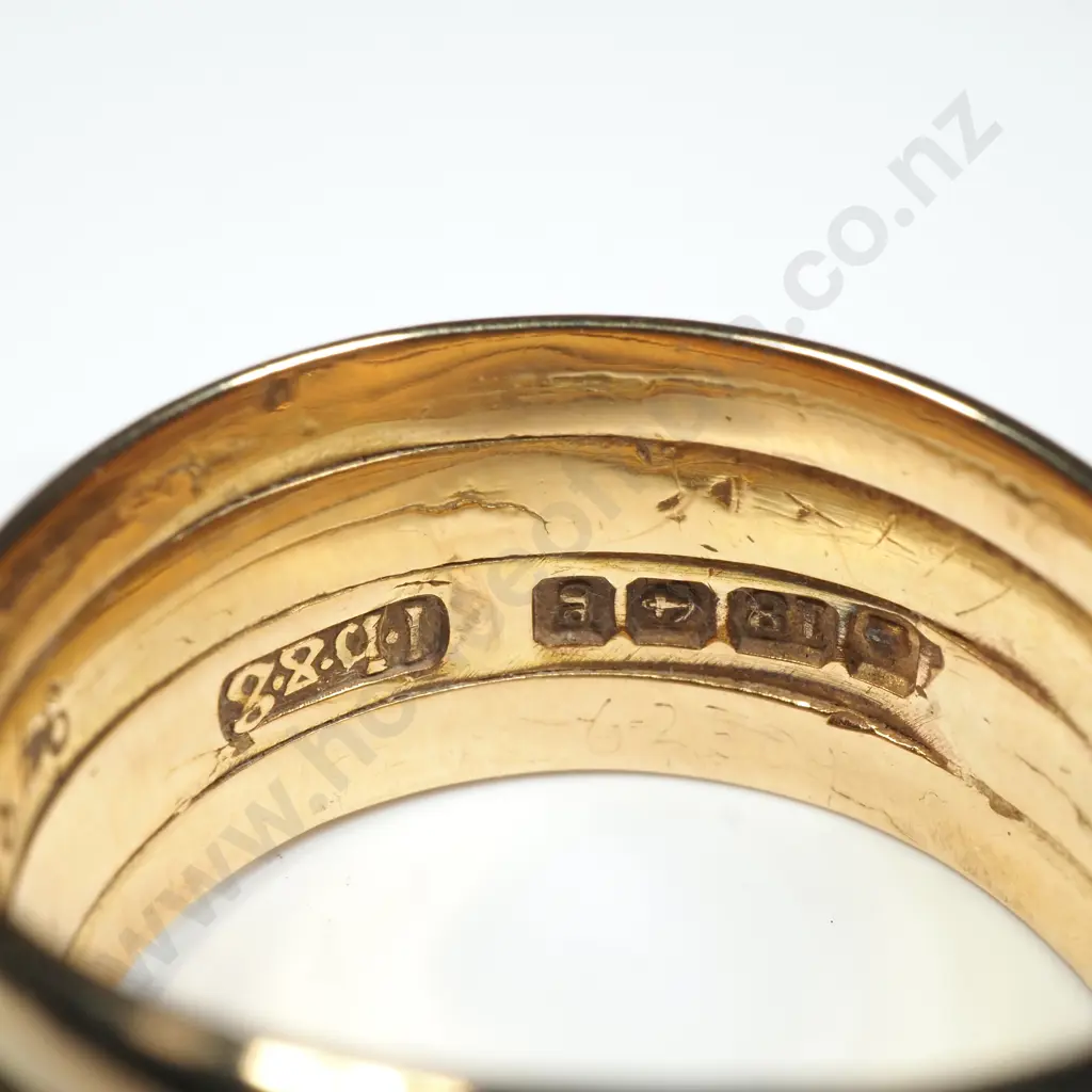 Antique 18ct Gold & Diamond Snake Ring Image 1++