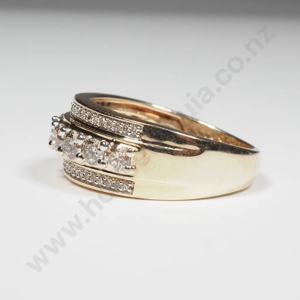 10ct Gold Diamond Ring w Valuation for $5,800 Image 1++