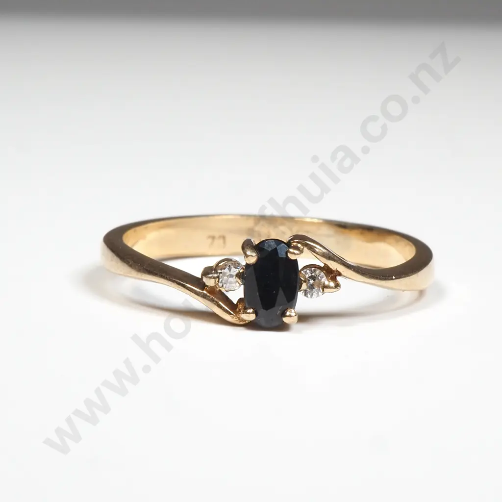 9ct Gold Sapphire Ring Image 1++