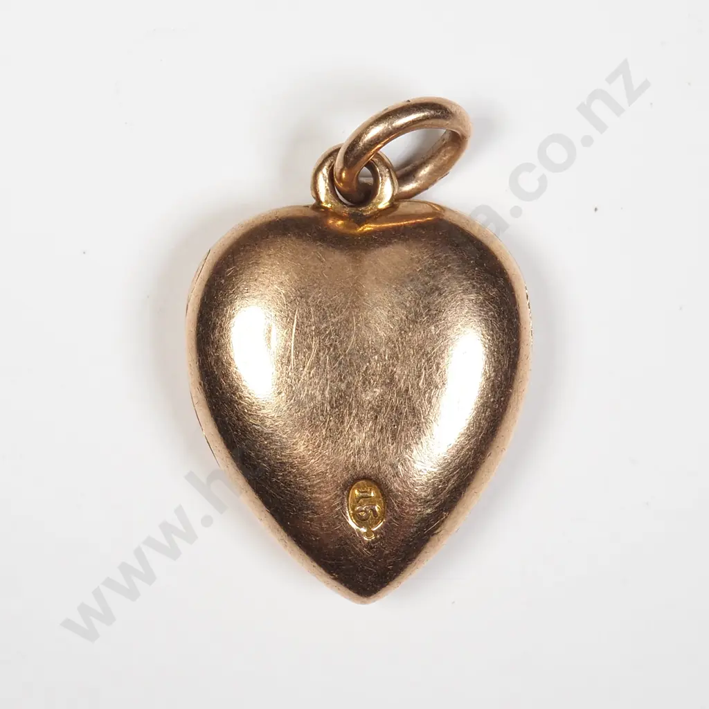 15ct Gold Heart Pendant Image 1++