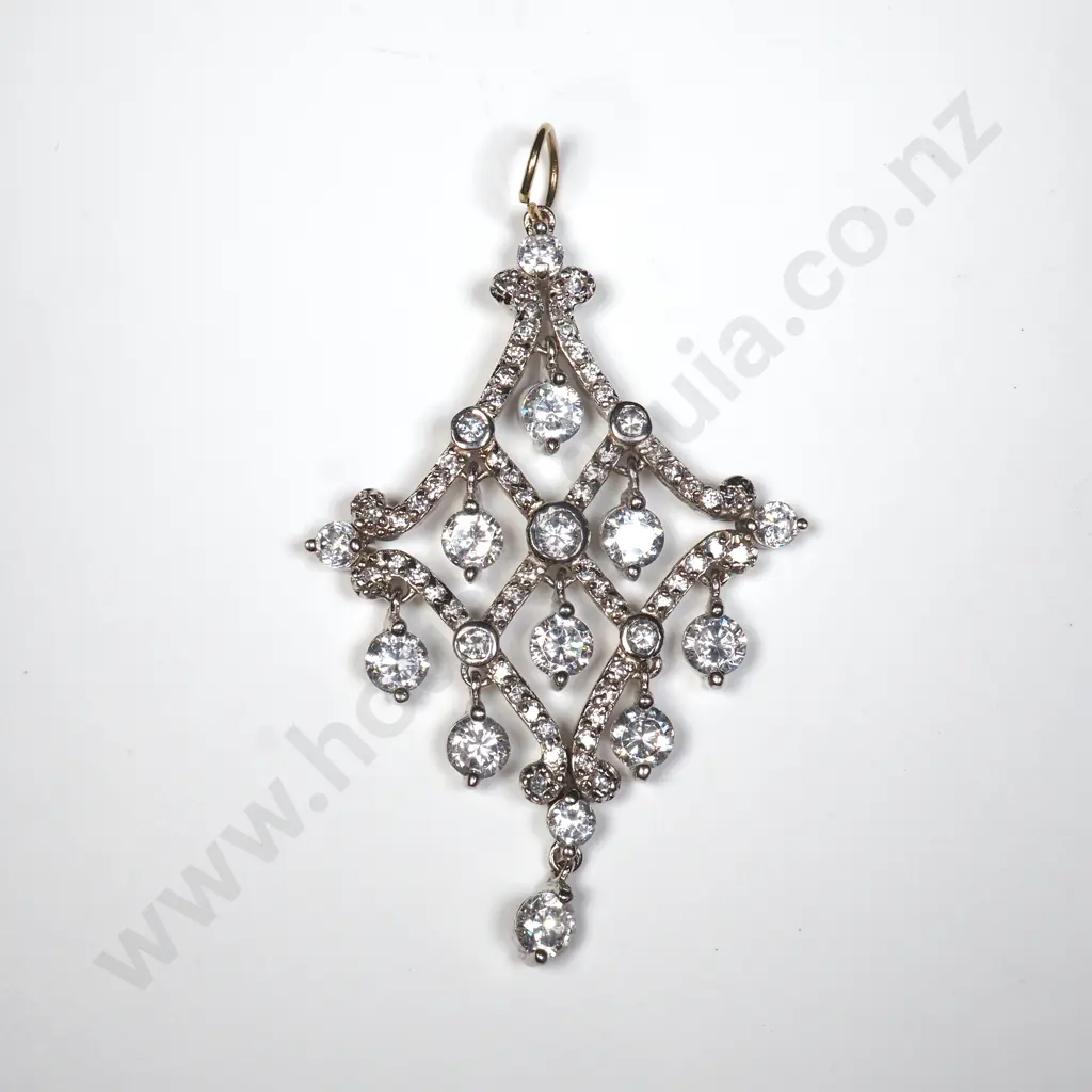 Stunning Sterling Silver & CZ Pendant - Sparkle Sparkle! Image 1++