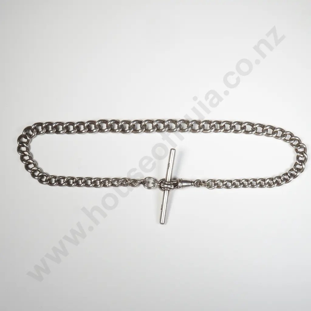 Graduated Sterling Silver Chain w T Bar Image 1++
