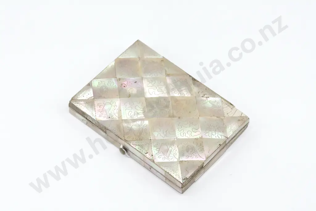 Victorian Card Carrying Case in Mother of Pearl  Image 1++