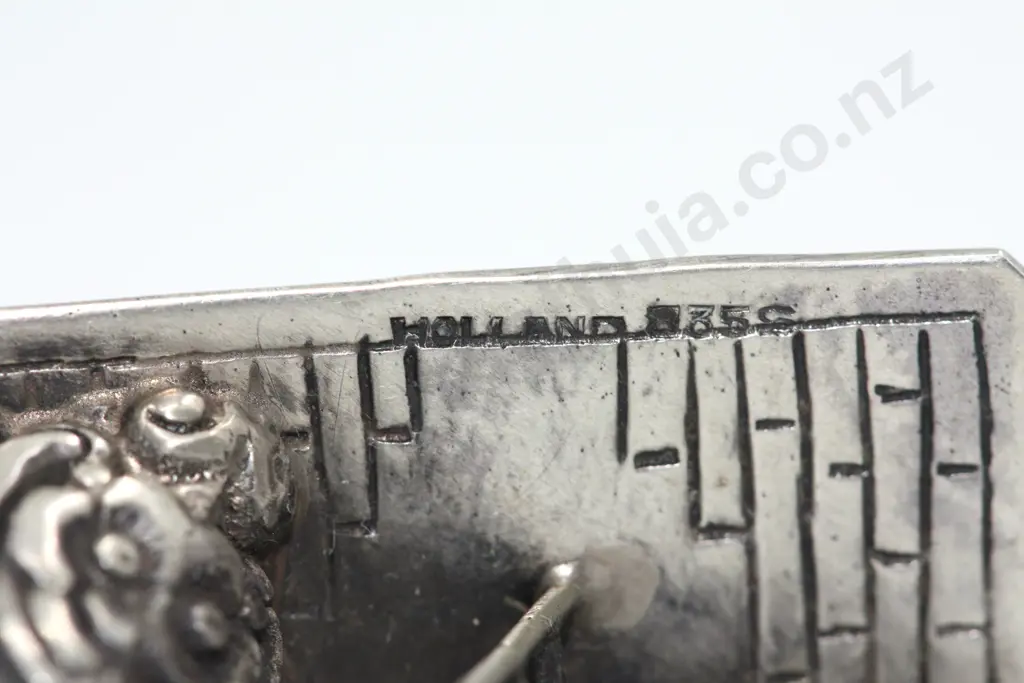 Dutch 835 Silver Figurine: Man climbing lamppost Image 1++