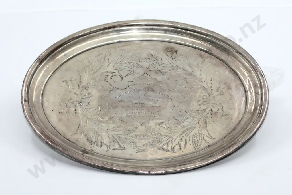 S/P Comemoriatve tray to Elizabeth Clark Image 1++
