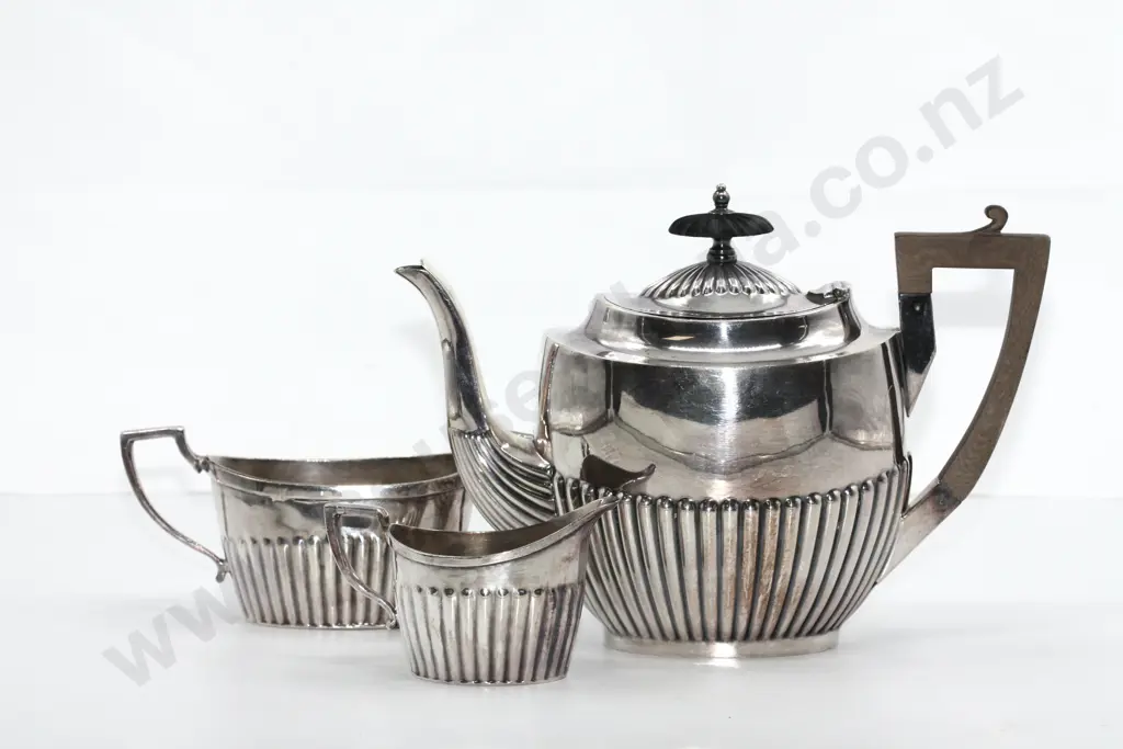 Silver Plate Tea Set Image 1++