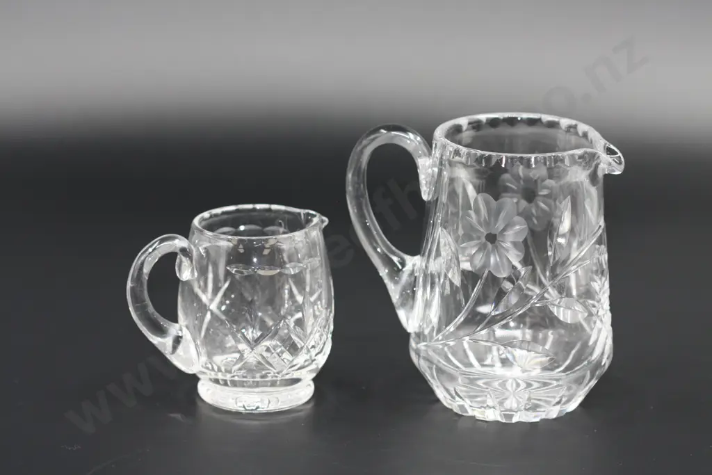 2 Cut Crystal Jugs  Image 1++
