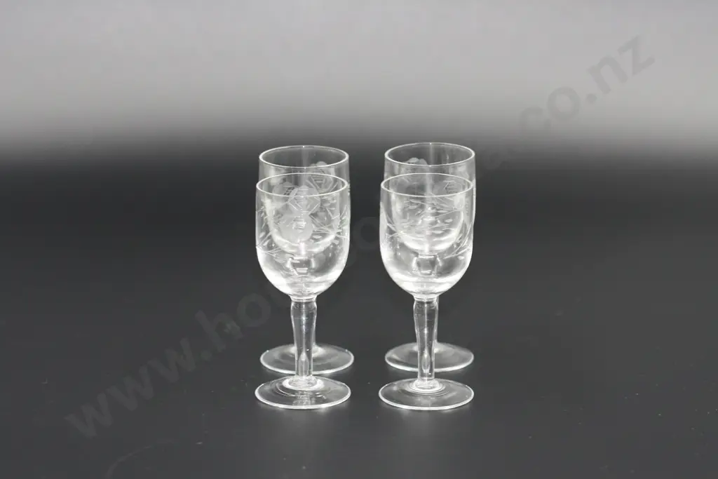 Four Sherry Glasses  Image 1++
