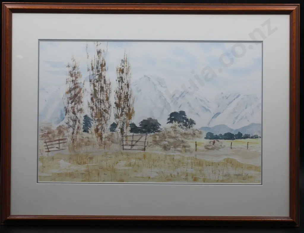 "Ariel Thorne 1987" Watercolour Mountain Scene Image 1++