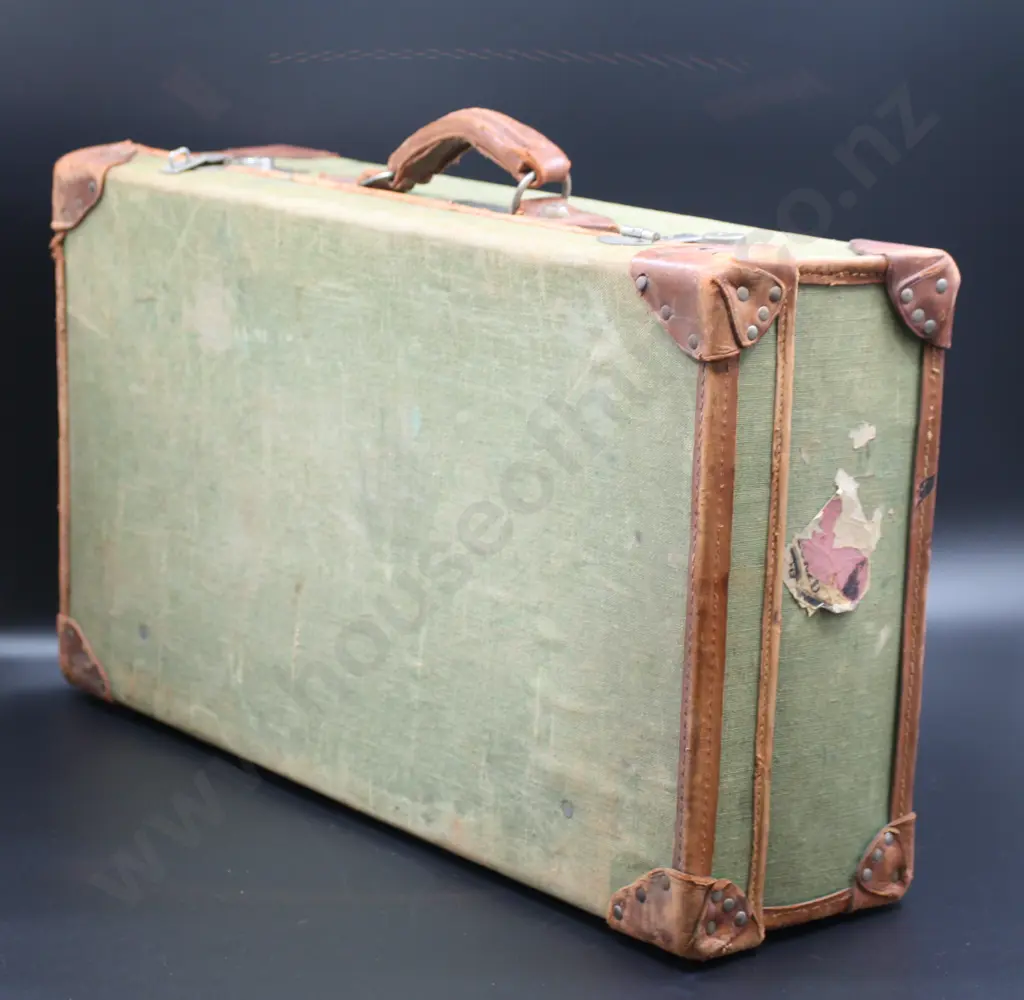 Antique Green Suitcase Image 1++