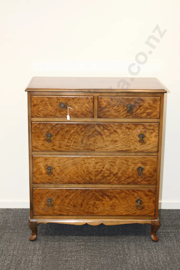 Flame Veneer Chest of Drawers Image 1++