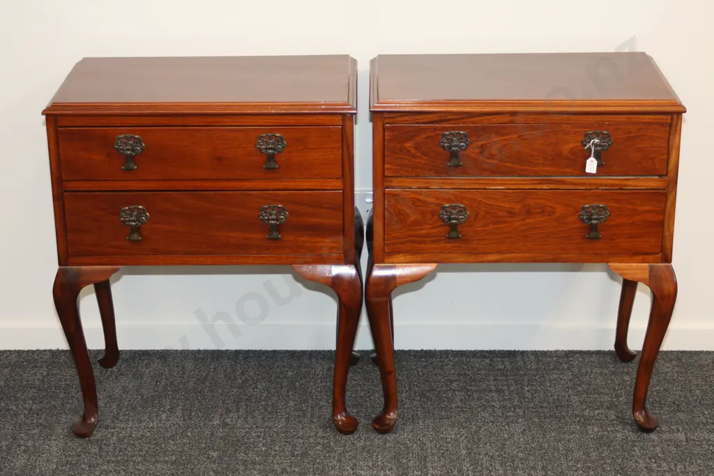 Pair of Wooden Bedside Tables Image 1++